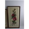 Image 3 : (3) Framed Floral Embroidery Art Wall Hanging Decorations 20'' x 11''