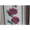 Image 4 : (3) Framed Floral Embroidery Art Wall Hanging Decorations 20'' x 11''