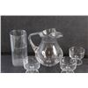 Image 4 : (4) Glass Goblets, Water Pitcher and Vase