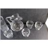Image 5 : (4) Glass Goblets, Water Pitcher and Vase