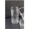 Image 6 : (4) Glass Goblets, Water Pitcher and Vase