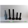 Image 1 : Glass Bottle and (4) Candle Holders
