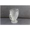 Image 5 : Clear Glass Etched Iris and Herringbone