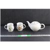 Image 1 : Ceramic Teapot and Royal Windsor Tea Cups Set