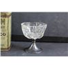 Image 2 : Crystal/Silver Sugar Dish and Vintage Old Chum Tobacco Tin - Empty