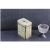 Image 5 : Crystal/Silver Sugar Dish and Vintage Old Chum Tobacco Tin - Empty