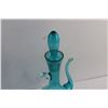 Image 6 : MCM Turquoise Glass Liquor Decanter and (6) Shot Glasses
