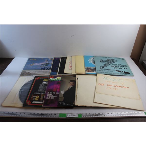 (16) Vinyl Records - Taco After Eight, Ebb Tide and The Money Go Round