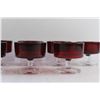 Image 3 : (8) Garnet Luminarc Goblets