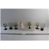 Image 1 : Pink Drip Glazed Vase, Smokey Beer Glasses, Goblets and Cream & Sugar Set