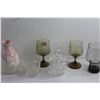 Image 2 : Pink Drip Glazed Vase, Smokey Beer Glasses, Goblets and Cream & Sugar Set