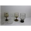 Image 3 : Pink Drip Glazed Vase, Smokey Beer Glasses, Goblets and Cream & Sugar Set