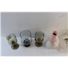 Image 6 : Pink Drip Glazed Vase, Smokey Beer Glasses, Goblets and Cream & Sugar Set