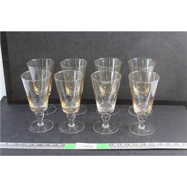 (8) Glass Goblets