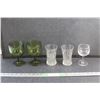 Image 1 : Glass Cups, Goblet and Green Glass Goblets