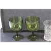 Image 3 : Glass Cups, Goblet and Green Glass Goblets