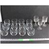 Image 1 : (12) Glass Cups and (3) Glass Goblets