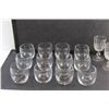 Image 3 : (12) Glass Cups and (3) Glass Goblets