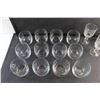 Image 4 : (12) Glass Cups and (3) Glass Goblets
