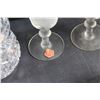Image 5 : (2) Glass Sugar Dishes, (3) Crystal Goblets and Small Glass Jar