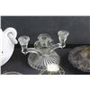 Image 2 : Silver Plated Planter, Candle Holders, Ceramic Vase, Wall Decor and Glass Jar