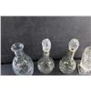 Image 4 : (3) Glass Liquor Decanters and Glass Goblet