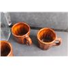 Image 5 : (4) Wooden Barrel Mugs, (2) Beer Glasses and Glass Pitcher