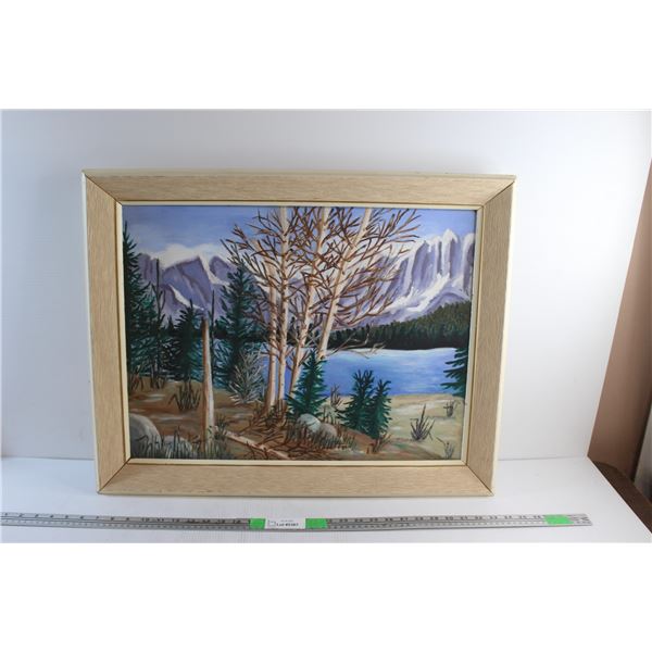 Framed National Park Art Painting 28'' x 22''