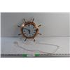 Image 1 : Sailboat Wheel Electric Wall Clock - As Is