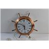 Image 2 : Sailboat Wheel Electric Wall Clock - As Is