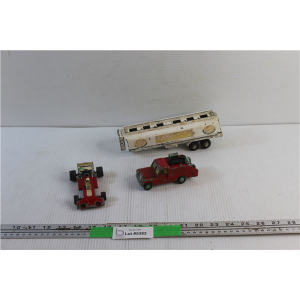 Vintage Diecast Formula 1, Truck and Esso Trailer Toys