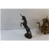 Image 5 : Metal Unicorn Statue and Brass Tea Pot & Cream and Sugar Set