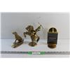 Image 1 : Brass Statues and Solid Brass Photo Frame 3 1/2'' x 5''