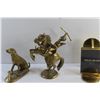 Image 2 : Brass Statues and Solid Brass Photo Frame 3 1/2'' x 5''