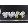 Image 1 : Hot Lemon and RCMP Mugs and (7) Milk Glass Creamer Cups