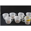 Image 3 : Hot Lemon and RCMP Mugs and (7) Milk Glass Creamer Cups