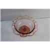 Image 2 : Open Lace Edge Pink Depression Glass Candy Bowl