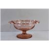 Image 3 : Open Lace Edge Pink Depression Glass Candy Bowl