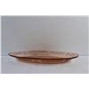 Image 3 : Federal Pink Cabbage Rose Glass Oval Platter - 12 1/2''