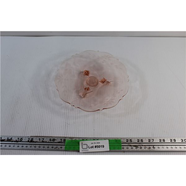 8'' Jubilee Pink Glass Plate