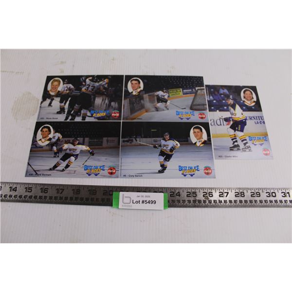 (5) Best on Ice Saskatoon Blades 4" x 6" Photos (Sarich Allan, Wilm, Banham, Belak)
