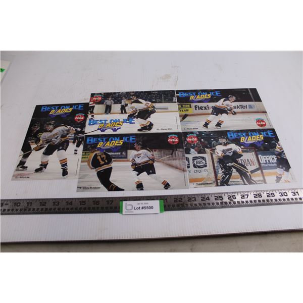 (5) Best on Ice Saskatoon Blades 5.5" x 8.5" Photos (Friesen, Belak, McAllister, Law, Wilm)