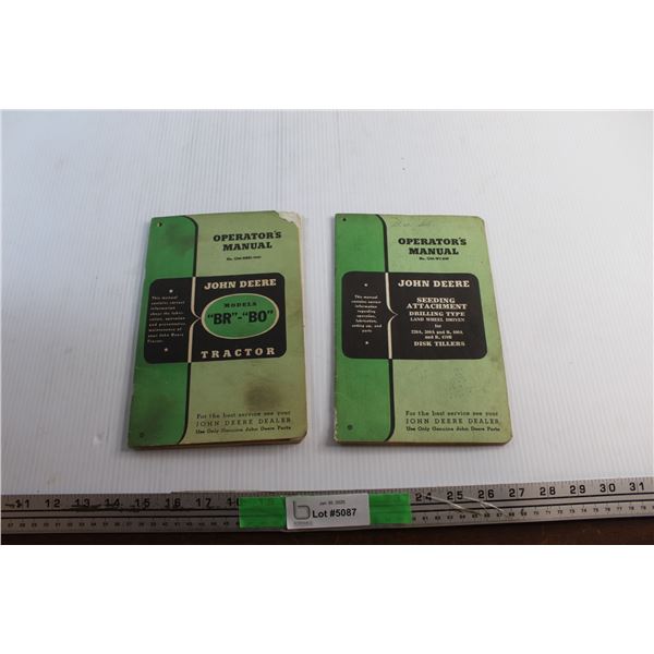 (2) Vintage John Deere Operator's Manuals