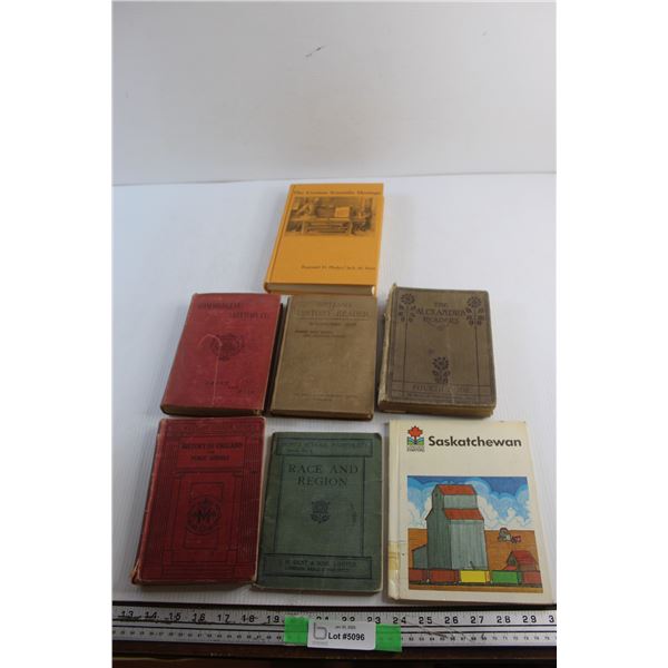 (7) Books - The German Scientific Heritage, History of England and Saskatchewan