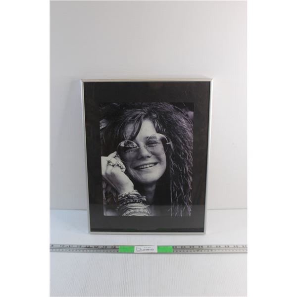 Framed Janis Joplin Art Print 18'' x 14''