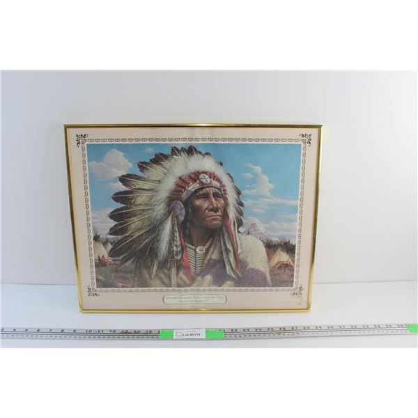 Framed Indigenous Art Print 20'' x 16''