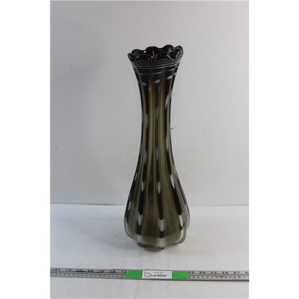 19'' Vintage Column Sung Art Glass Vase