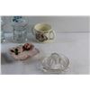 Image 4 : Porcelain Cup and Ashtray, Glass Cups, Juicer and Toy Truck