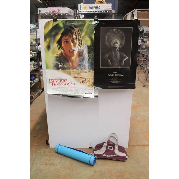 Patricia Arquette & Gloria Swanson Posters, Exercise Mat and Lotto Gym Bag