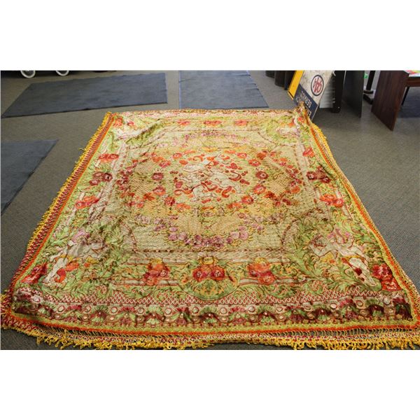 Embroidered Rug 95'' x 80''